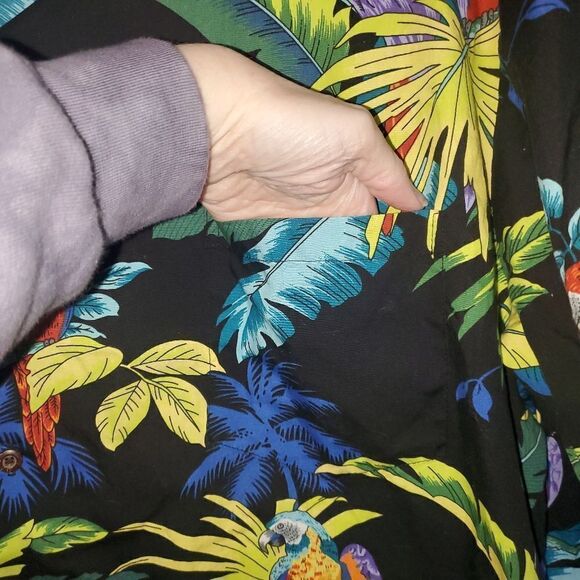 RJC MADE IN HAWAII TROPICAL PARROT PRINT BUTTON DOWN SHIRT SIZE 3x - Picture 3 of 4